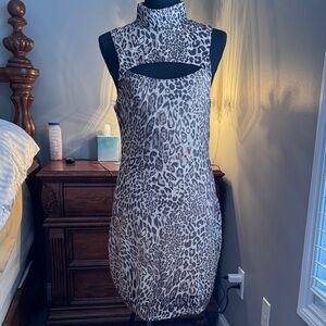 Bar III Animal Print Cutout Mini Dress never worn!